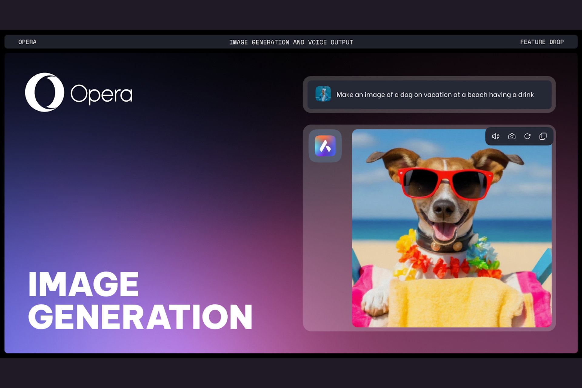 Aria AI bot brings text to image generation to Opera