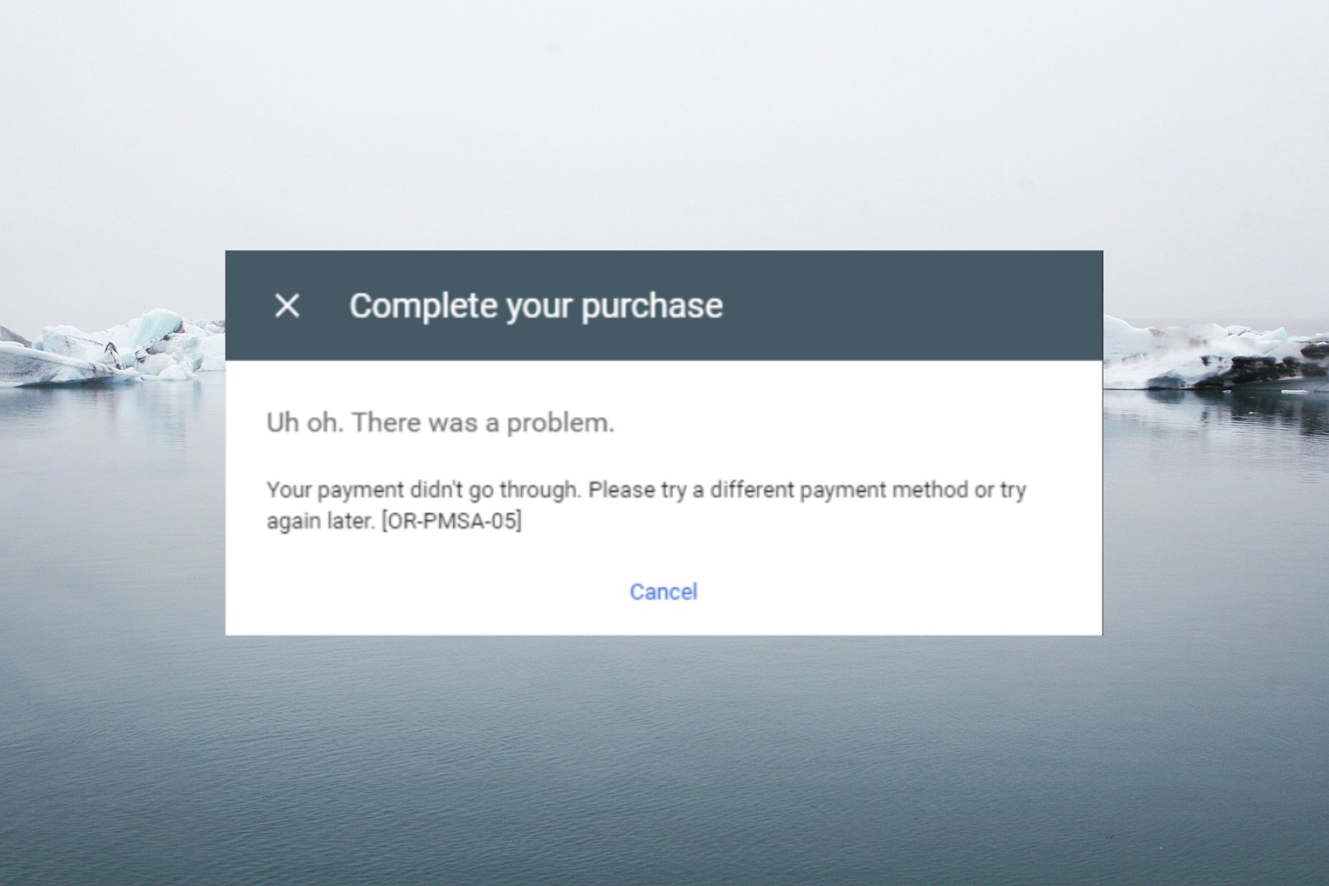 How to fix or-pmsa-05