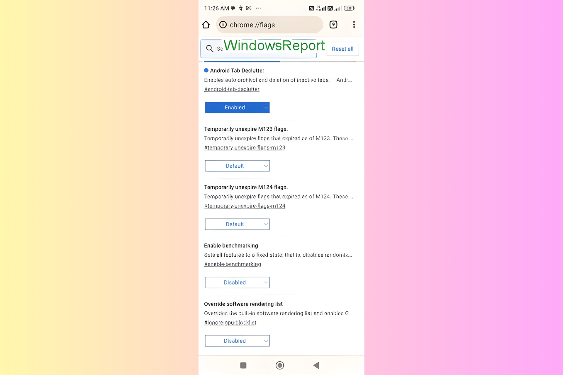 Tab Declutter on Chrome for Android